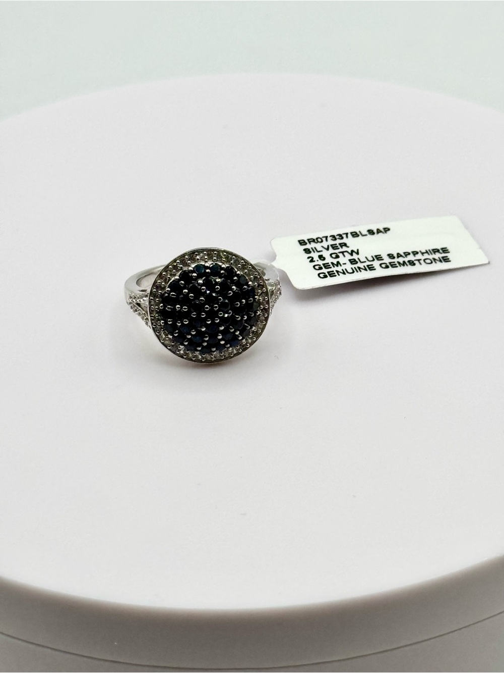 Sterling Silver Blue Sapphire Cocktail Ring